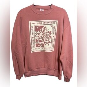 Vintage Jerzees Fall for Greenville 90s Maple Crewneck Sweatshirt Large USA Made